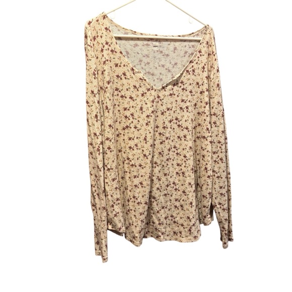 Maurice’s long sleeved floral print v-neck plush top 2x - Picture 1 of 6